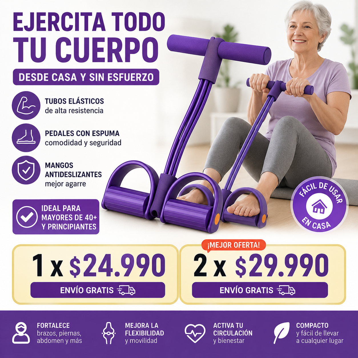 Banda Elástica con Pedales FitFlex™