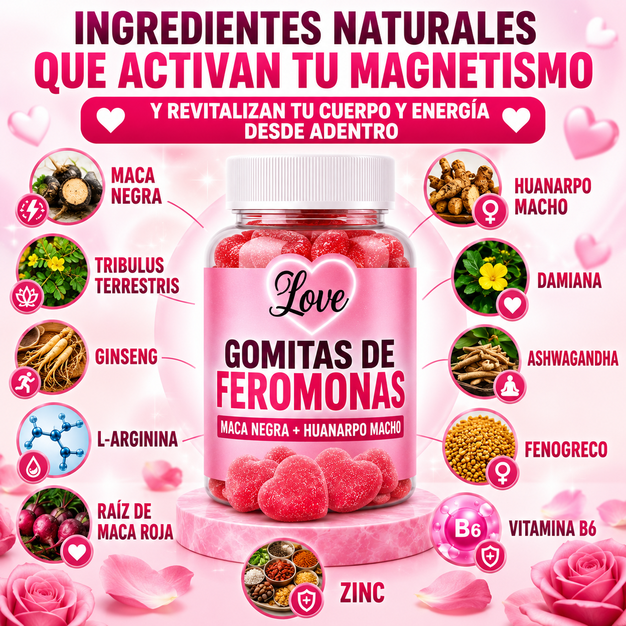 💖 Love Gummies con Feromonas para la pasión