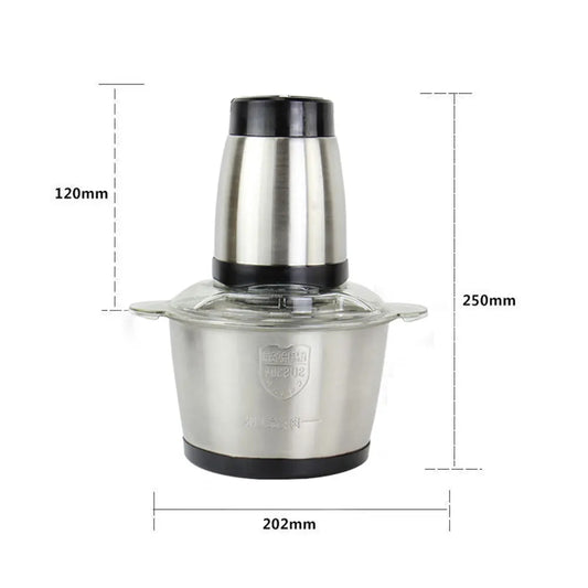 ⚡ Picadora Eléctrica 2L Acero INOX. – ¡Cocina en Segundos y Sin Esfuerzo! 🍴✨