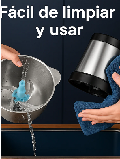 ⚡ Picadora Eléctrica 2L Acero INOX. – ¡Cocina en Segundos y Sin Esfuerzo! 🍴✨