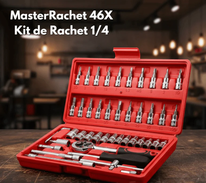 🧰KIT DE 46 HERRAMIENTAS MECANICAS DE 1/4 🔧