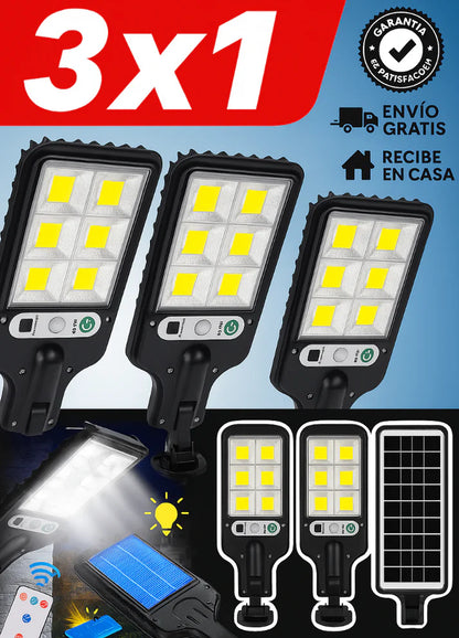 🌞 Pack de 3 Focos Solares LED UltraPower 💡