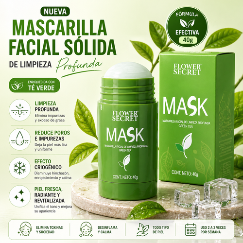 🌿Mascarilla Facial de Te Verde en Barra🌿