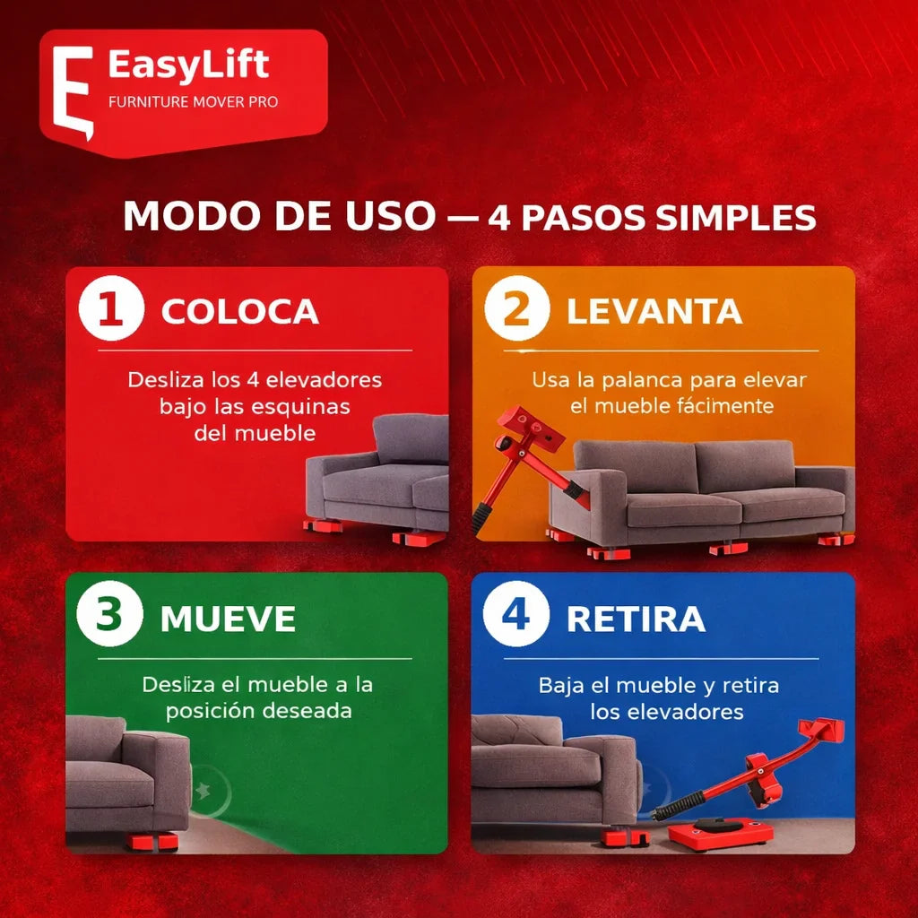 EasyLift Pro 🛠️ | Kit Levantador de Muebles sin Esfuerzo