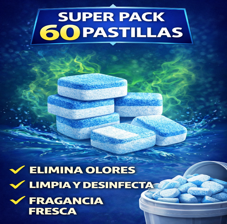 🦠Pack Pastillas Limpiadoras de Lavadora – Elimina Olores y Bacterias 🧼