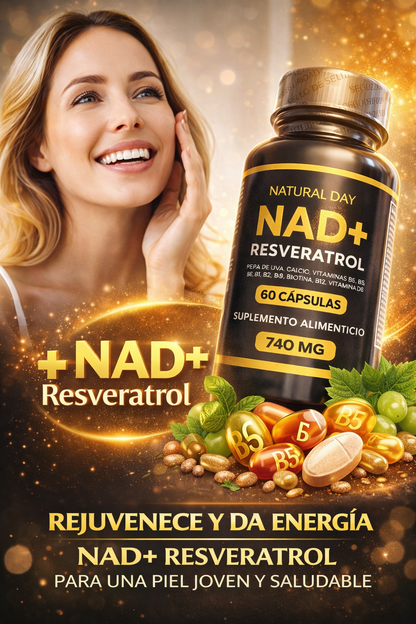 ✨ NAD+ Resveratrol | Energía Celular & Bienestar Diario 🌿