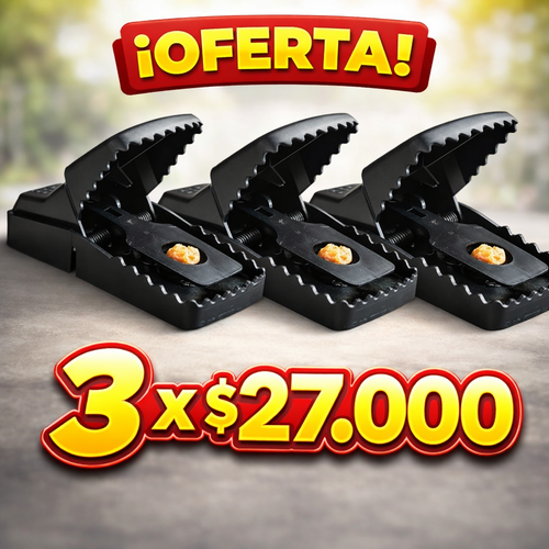 Pack 3 Trampas para Ratones T-REX 🚫Solución Rápida y Segura 🐭