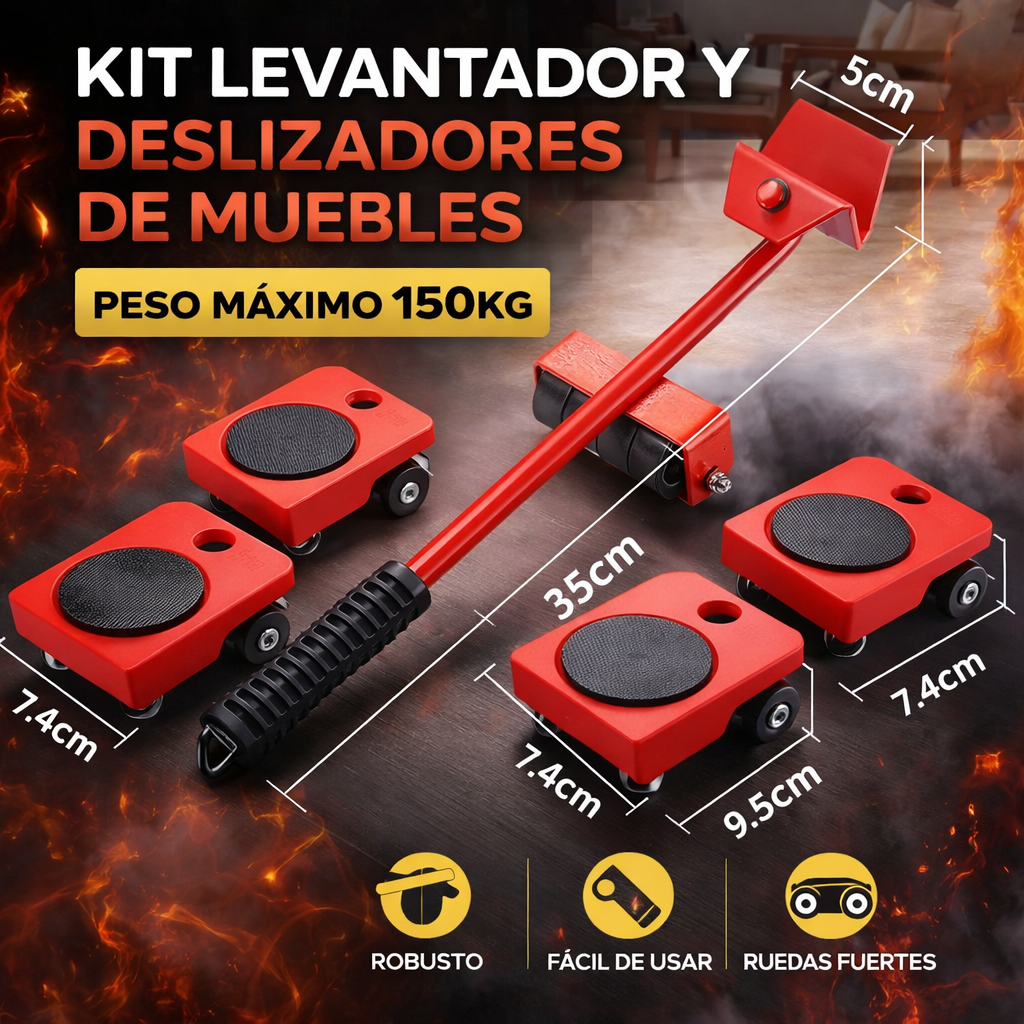EasyLift Pro 🛠️ | Kit Levantador de Muebles sin Esfuerzo