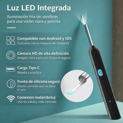 👂Otoscopio Limpiador de Oídos con Cámara HD 👀