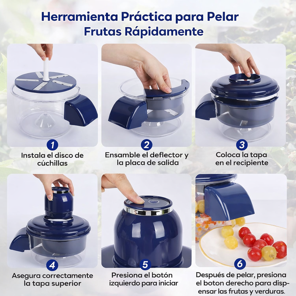 Pelador Inalámbrico Multifuncional | Pela en segundos 🍎🥔🧄
