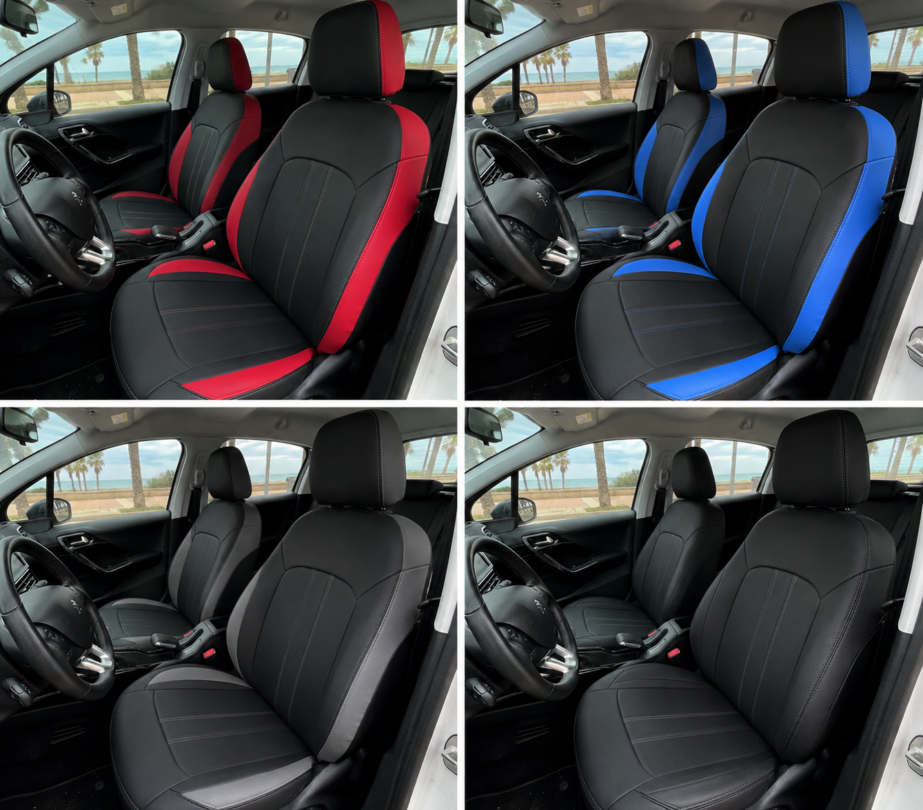 💎 Set Completo de Fundas Premium Eco Cuero para todo Vehiculo