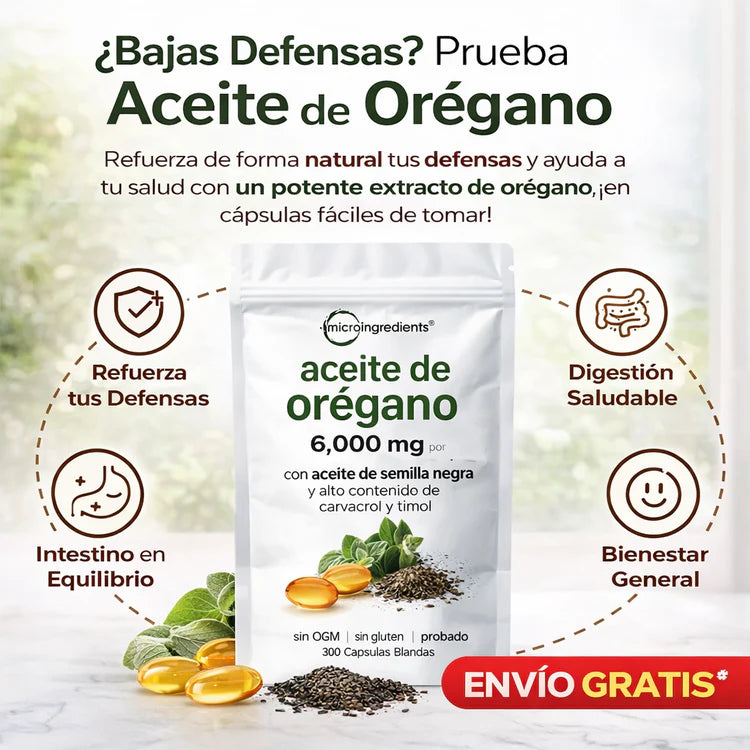 Aceite De Orégano 6000 Mg 60 capsulas