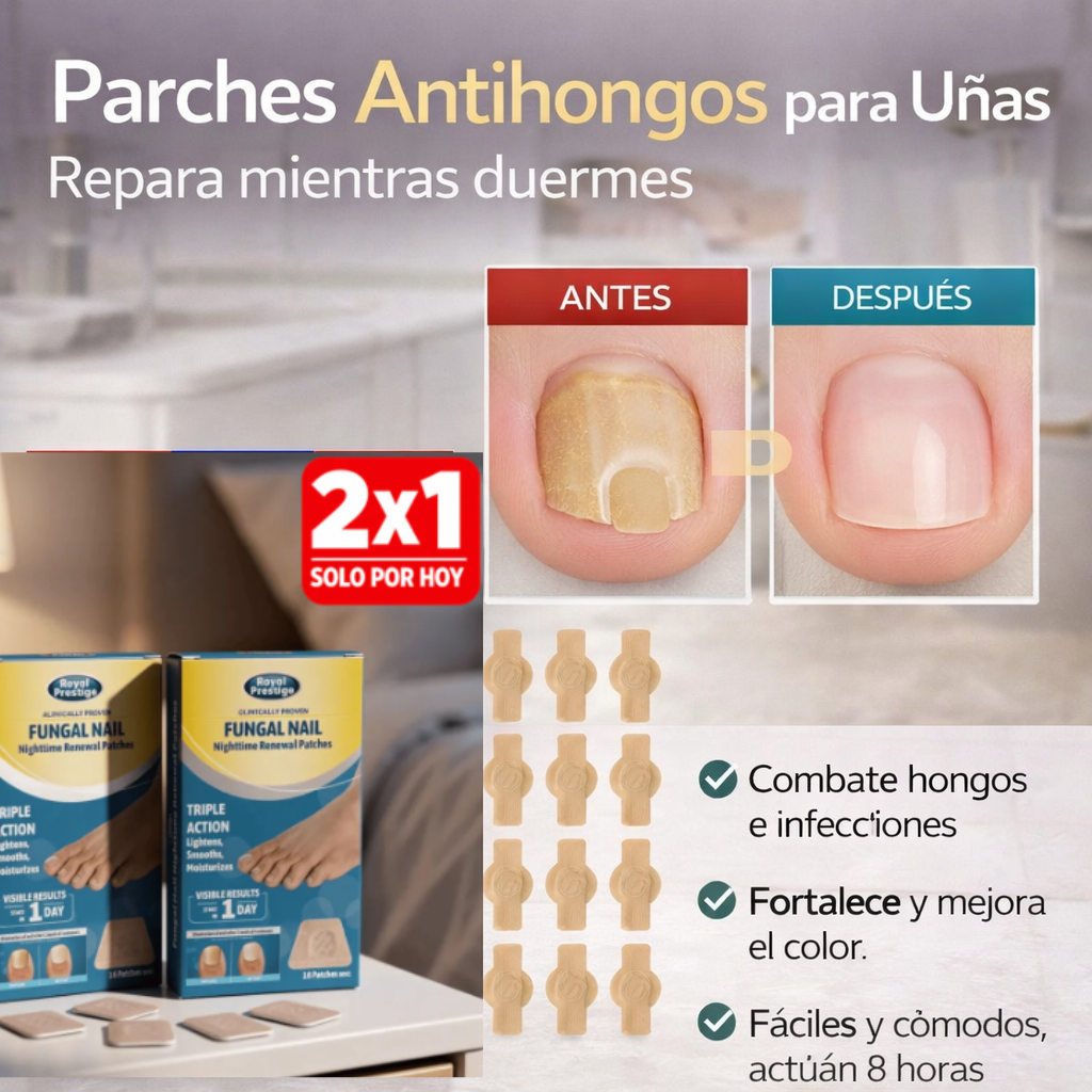 🦶 Parches Antihongos para Uñas – Recupera Uñas Sanas y Limpias✨