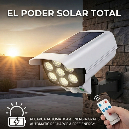 ☀️ Foco Solar con forma de  Cámara 🚨