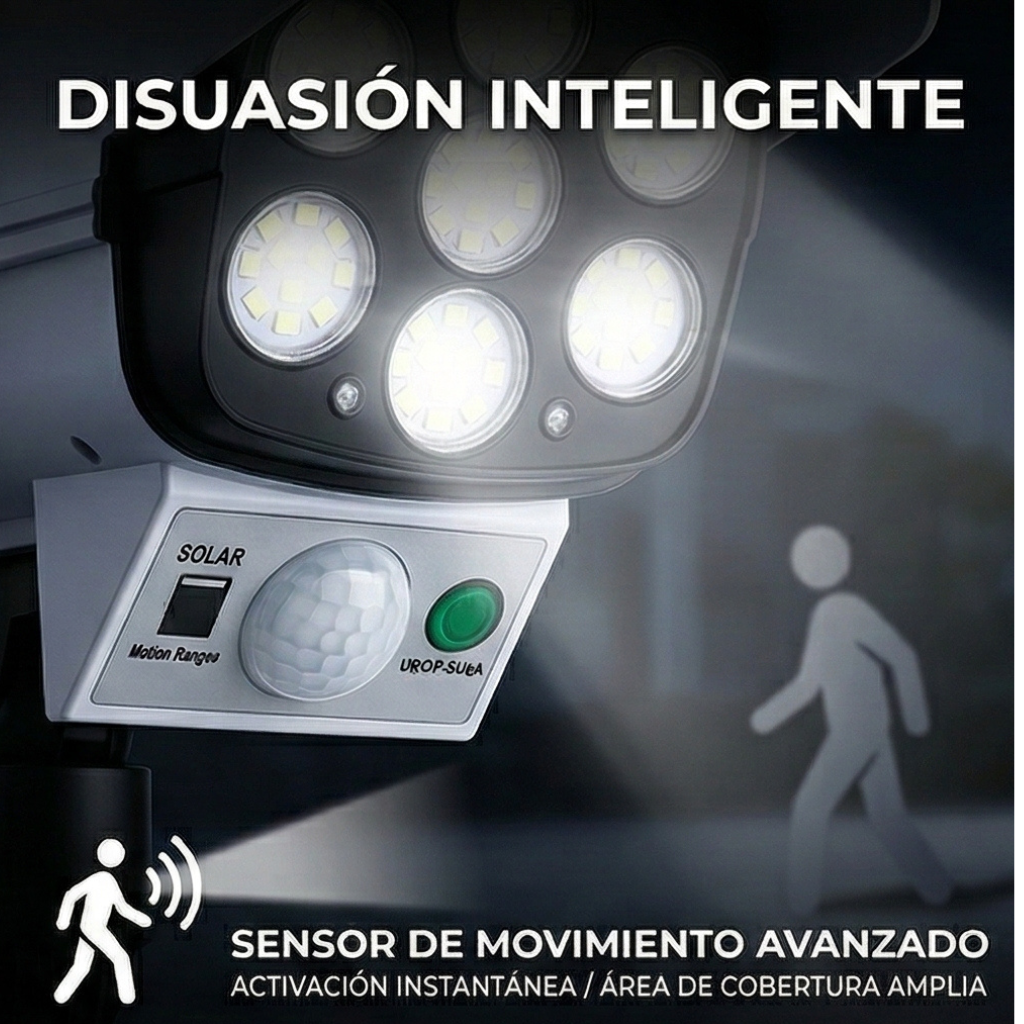 ☀️ Foco Solar con forma de  Cámara 🚨