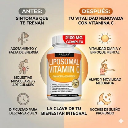 Vitamina C- Liposomal 💊✨ Refuerza Defensas, Más Energía y Protección Diaria