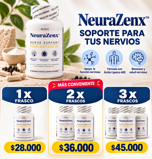 🧠 NeuraZenx Ácido Alfa Lipoico 600