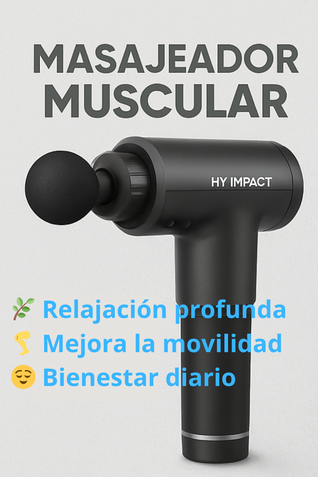 💆‍♂️HY IMPACT – Masajeador Profesional para Alivio Profundo✨